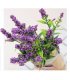 FW003 - Mini Bonsai Artificial Flowers Succulent Plants Fake Soil Lavender Decoration